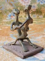 Man en vrouw mooi antiek erotisch brons beeldje uit Afrika., Ophalen of Verzenden