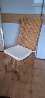 2 Rieten Eetkamerstoelen, Ophalen, Twee, Bruin, Riet of Rotan
