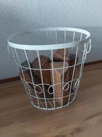 Draadmand voor haardhout, Huis en Inrichting, Woonaccessoires | Schalen en Manden, Overige materialen, Mand, Rond, Ophalen of Verzenden