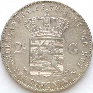 XntriQ-Coins - Zilveren rijksdaalder 1870 - Willem III (32) beschikbaar voor biedingen
