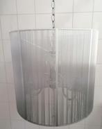 Hanglamp zilvergrijs met kunststof parels per stuk € 12,50, Ophalen, Gebruikt, Metaal, Minder dan 50 cm