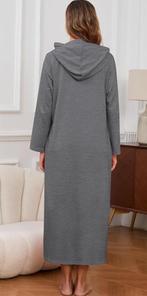 luxueuze lange badjas met rits, Kleding | Dames, Pyjama's, Verzenden, Nieuw, Maat 46/48 (XL) of groter