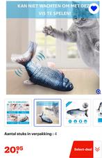 Kattenspeeltje plushen vis, reageert op aanraking, USB, Ophalen of Verzenden, Zo goed als nieuw, Intelligentiespeelgoed