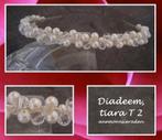 Tiara/ diadeem in ivoorwit, Ophalen of Verzenden, Nieuw, Wit, Accessoires