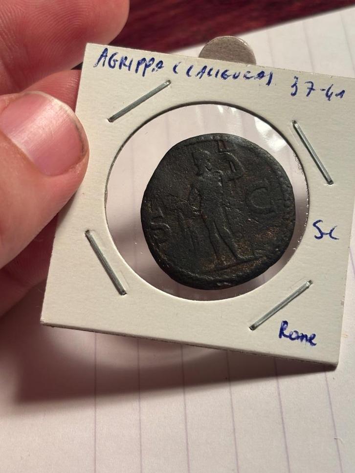 Romeinse munt - m agrippa onder Caligula, Postzegels en Munten, Munten | Europa | Niet-Euromunten, Losse munt, Italië, Ophalen of Verzenden