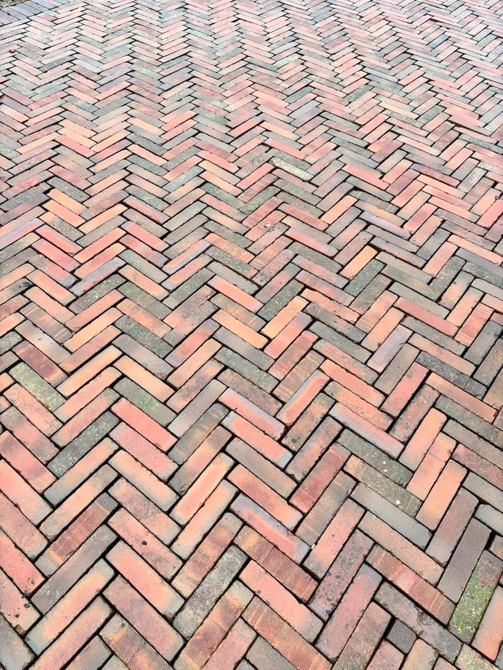 Waaltjes Getrommeld Bruin Rood - 7,5 m2, Tuin en Terras, Tegels en Klinkers, Nieuw, Klinkers, Beton, 5 tot 10 m², Ophalen