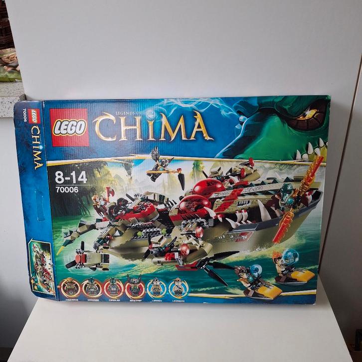 Lego Chima 70006 Cragger's Command Ship met doos en boekjes, Kinderen en Baby's, Speelgoed | Duplo en Lego, Gebruikt, Lego, Complete set