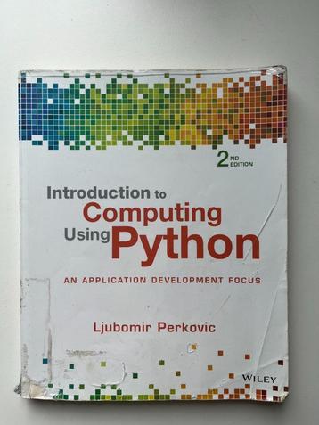 Introduction to Computing Using Python – 2e editie (Perkovic beschikbaar voor biedingen