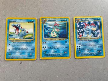 Pokemonkaarten - Totodile, Croconaw, Feraligatr beschikbaar voor biedingen