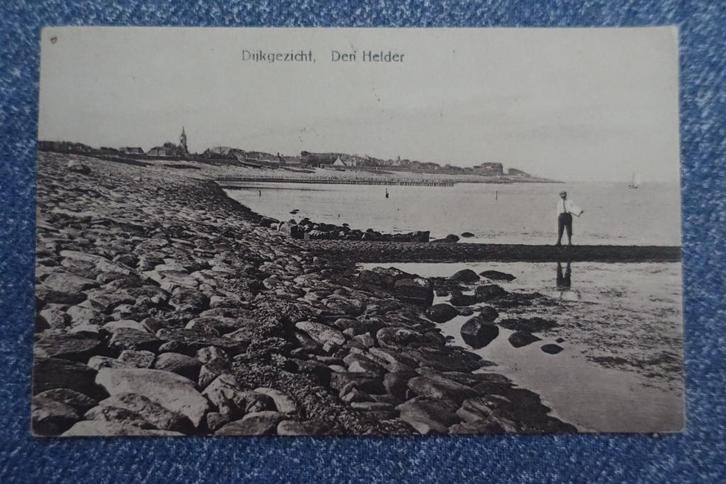 Den Helder. Dijkgezicht langs Marsdiep, Verzamelen, Ansichtkaarten | Nederland, Gelopen, Noord-Holland, 1920 tot 1940, Ophalen of Verzenden