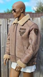 PME Legend 100% sheepskin zware leren lammycoat jas (XL), Bruin, ., Maat 56/58 (XL), Ophalen of Verzenden