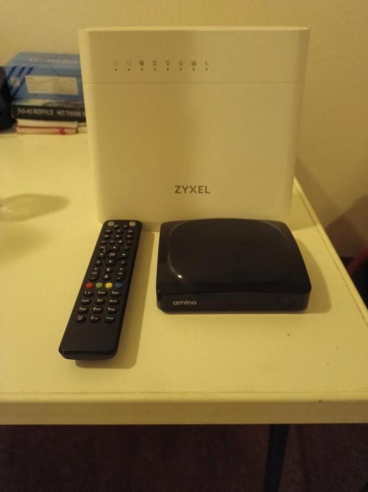 Zyxel Modem & Amino TV Ontvanger Compleet, Audio, Tv en Foto, Decoders en Harddiskrecorders, Gebruikt, Decoder, Ophalen