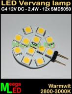 LED G4 ledspot ledlamp rond 12 SMD5050 - 12Vdc – 2,4 Watt, Nieuw, Bipin of Steekvoet, LEDvervanglamp, Ophalen of Verzenden