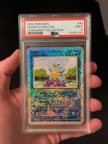 Pokémon PSA 9 Squirtle Rev. holo #95 legendary collection beschikbaar voor biedingen