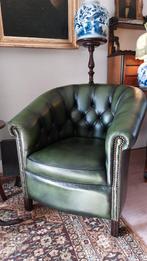 Chesterfield fauteuil springvale Engels groen., Ophalen, Zo goed als nieuw, 75 tot 100 cm, 50 tot 75 cm