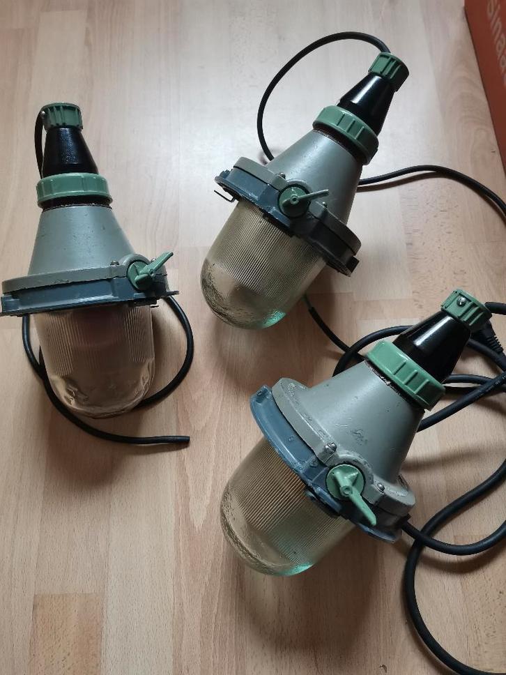 lampen, Huis en Inrichting, Lampen | Hanglampen, Gebruikt, Minder dan 50 cm, Glas, Kunststof, Metaal, Ophalen