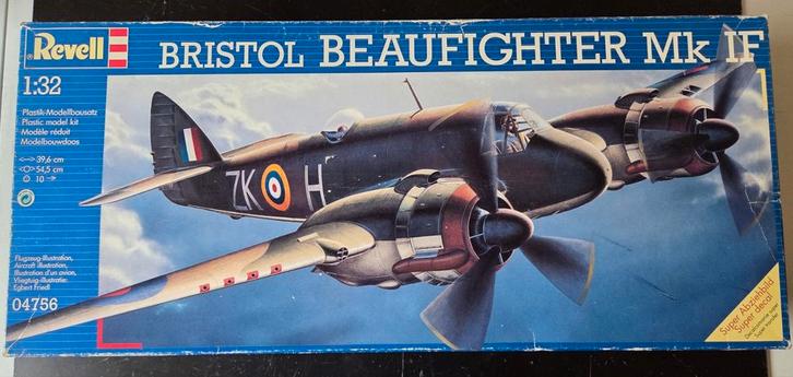 Revell Bristol Beaufighter Mk IF 1:32, Hobby en Vrije tijd, Modelbouw | Vliegtuigen en Helikopters, Zo goed als nieuw, Vliegtuig