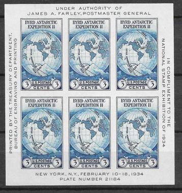 USA 1934 Byrd Antarctic Expedition blok ongebruikt zie scan beschikbaar voor biedingen