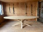 Ovale Eiken Tafel Matrixpoot – Op Voorraad bij Sa Oars, Ophalen, 100 tot 150 cm, Eikenhout, Vijf personen of meer