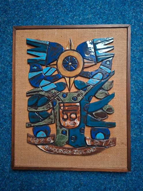 Tableau uit 1974 Henk Potters, tgv  50 jr v. Dongen, Huis en Inrichting, Woonaccessoires | Wanddecoraties, Zo goed als nieuw, Ophalen