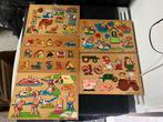 Simplex hout houten puzzel kinderen puzzels vijf stuks 5, 2 tot 4 jaar, Gebruikt, 10 tot 50 stukjes, Ophalen of Verzenden