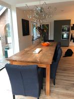 Houten Teak Eettafel met 3 Laden, Huis en Inrichting, Tafels | Eettafels, Ophalen, Gebruikt, 100 tot 150 cm, Vijf personen of meer