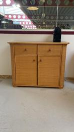 Prachtig hout rotan kastje, Huis en Inrichting, Kasten | Dressoirs, Ophalen, Met deur(en), Eikenhout, 50 tot 100 cm