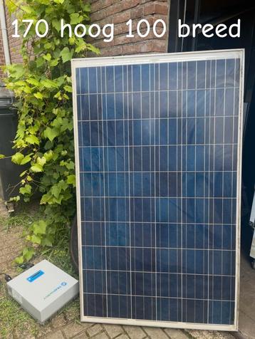 14 x zonnepaneel met omvormer beschikbaar voor biedingen