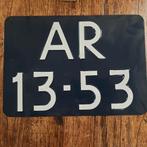 Vintage blauwe kentekenplaat AR-13-53, Ophalen of Verzenden, Zo goed als nieuw, Auto's