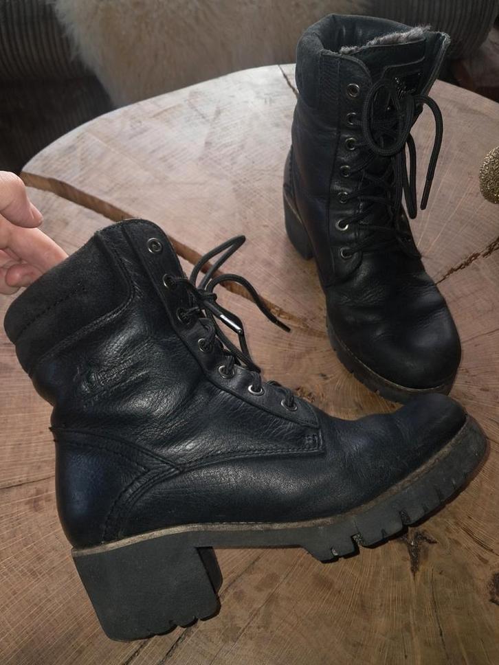 Panama Jack leren laarzen - zwart - maat 37, Kleding | Dames, Schoenen, Gedragen, Hoge laarzen, Zwart, Ophalen of Verzenden