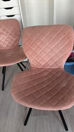 4 roze stoelen voor 60€, Huis en Inrichting, Stoelen, Ophalen, Gebruikt, Overige materialen, Vier