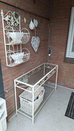 Side table brokant, Huis en Inrichting, Tafels | Sidetables, Ophalen, 100 tot 150 cm, Glas, 25 tot 50 cm