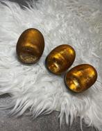 Nieuwe Ei Vorm Kaarsenhouder - Gouden Accent, Huis en Inrichting, Zwart, Nieuw, Ophalen of Verzenden, Metaal