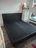 Boxspring 180x200 zonder matras, met hoofdbord, Huis en Inrichting, Ophalen, Zwart, Tweepersoons, 180 cm