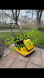Trilplaat wacker stamper Gezocht!!!, Ophalen, Gebruikt, Overige soorten