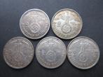 5x Zilveren 2 Reichsmark 1937-1939 Duitsland 3e Rijk WW2 (1), Setje, Zilver, Duitsland, Verzenden