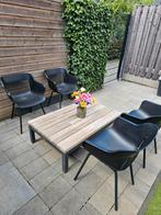 Tuinset lifestyle tafel + 4x hartman stoelen, Tuin en Terras, Ophalen, 4 zitplaatsen, Hardhout, Zo goed als nieuw