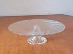 Groot taartplateau/decoratieschaal op voet - glas - 35,5 cm, Huis en Inrichting, Ophalen, Zo goed als nieuw
