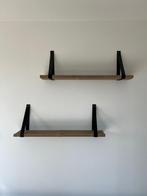 Wandplanken met leer, Huis en Inrichting, Woonaccessoires | Wandplanken en Boekenplanken, Ophalen, Zo goed als nieuw