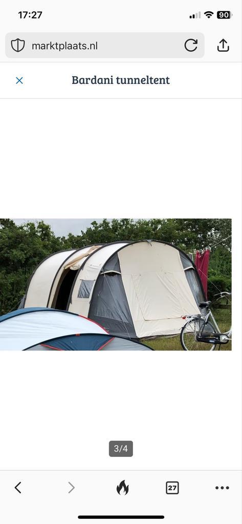 Zeer goede grote tent: Bardani Bellante 360, Caravans en Kamperen, Tenten, tot en met 6, Gebruikt, Ophalen