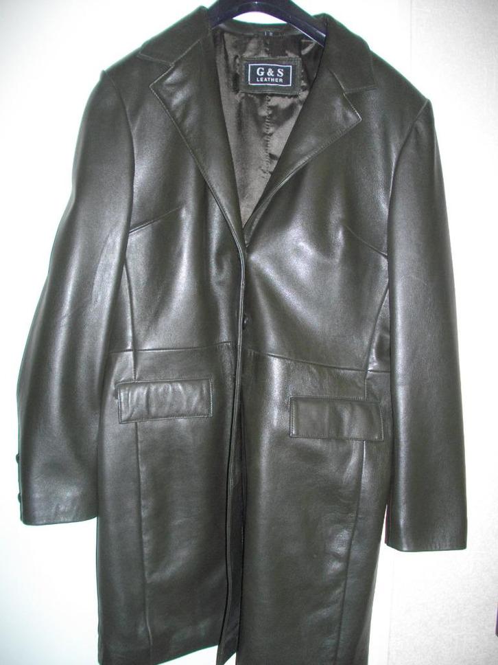 echt Leren driekwart damesjas 42 valt kleiner uit voor herfs, Kleding | Dames, Jassen | Winter, Nieuw, Maat 42/44 (L), Zwart, Ophalen of Verzenden