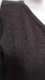 Eksept luxe zwart jurk met zachte glitter en voile mouwen M, Maat 38/40 (M), Verzenden, Zwart, Zo goed als nieuw