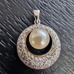 Zilveren kettinghanger 925 met parel, Sieraden, Tassen en Uiterlijk, Overige voorstellingen, Ophalen of Verzenden, Zo goed als nieuw