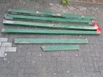 Houten balken met stalen hoekverbinding, Doe-het-zelf en Verbouw, Hout en Planken, Gebruikt, Ophalen of Verzenden, 200 tot 250 cm