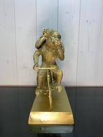 Horen-zien-zwijgen apen op de fiets., Ophalen of Verzenden, Nieuw, Dier