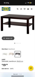 Zwarte Salontafel - Afhalen, Huis en Inrichting, Tafels | Sidetables, Kunststof, Gebruikt, 50 tot 100 cm, Ophalen of Verzenden