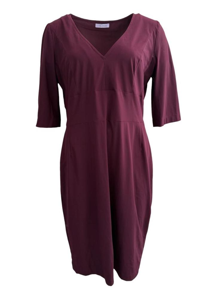 LaDress jurk L, Kleding | Dames, Jurken, Zo goed als nieuw, Maat 42/44 (L), Paars, Knielengte, Ophalen of Verzenden