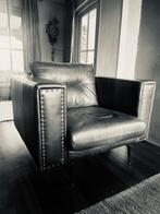 2 industriële fauteuils kleur zwart, Huis en Inrichting, Fauteuils, Ophalen, 75 tot 100 cm, Gebruikt, Uniek