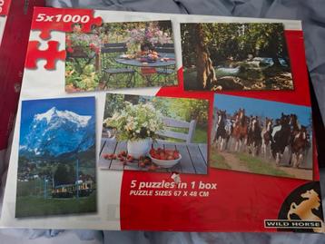 Doos 5 in 1 puzzel A 1000 stukjes  beschikbaar voor biedingen