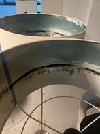 Twee lampen met schilderij (90x180 cm), Ophalen, Zo goed als nieuw, Stof, 150 tot 200 cm